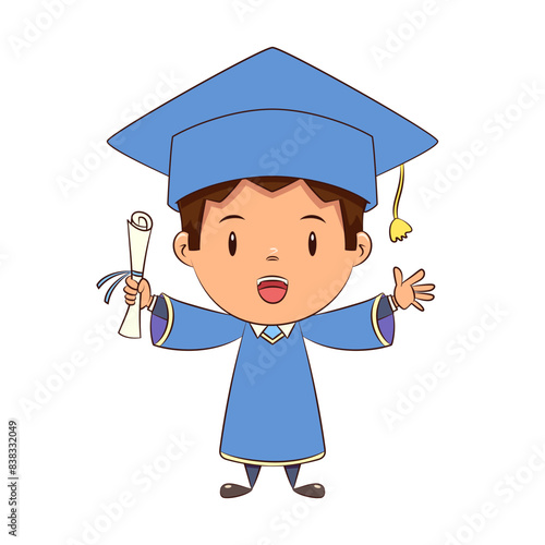 Graduate child, graduation, happy, cute, kid