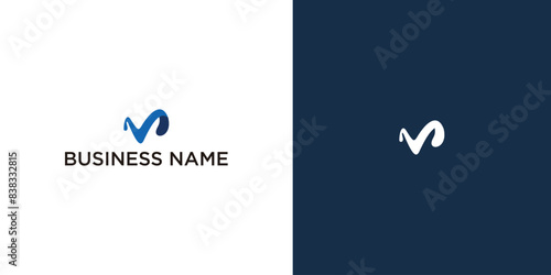 Initial letter m business logo design