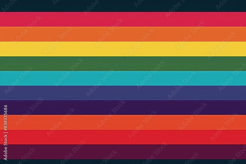 Horizontal rainbow stripes on a black background symbolizing LGBTQ pride and diversity in a bold and vibrant digital illustration Horizontal rainbow stripes on a black background symbolizing LGBTQ pride and diversity in a bold and vibrant digital illustration