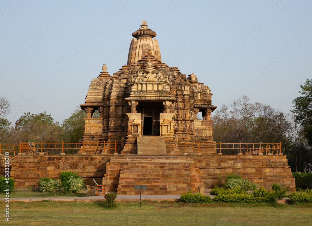 Close view of Jagdamba Temple in the Khajuraho temple complex, India Close view of Jagdamba Temple in the Khajuraho temple complex, India