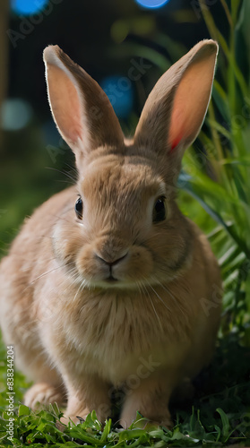 a rabbit that is sitting in the grass