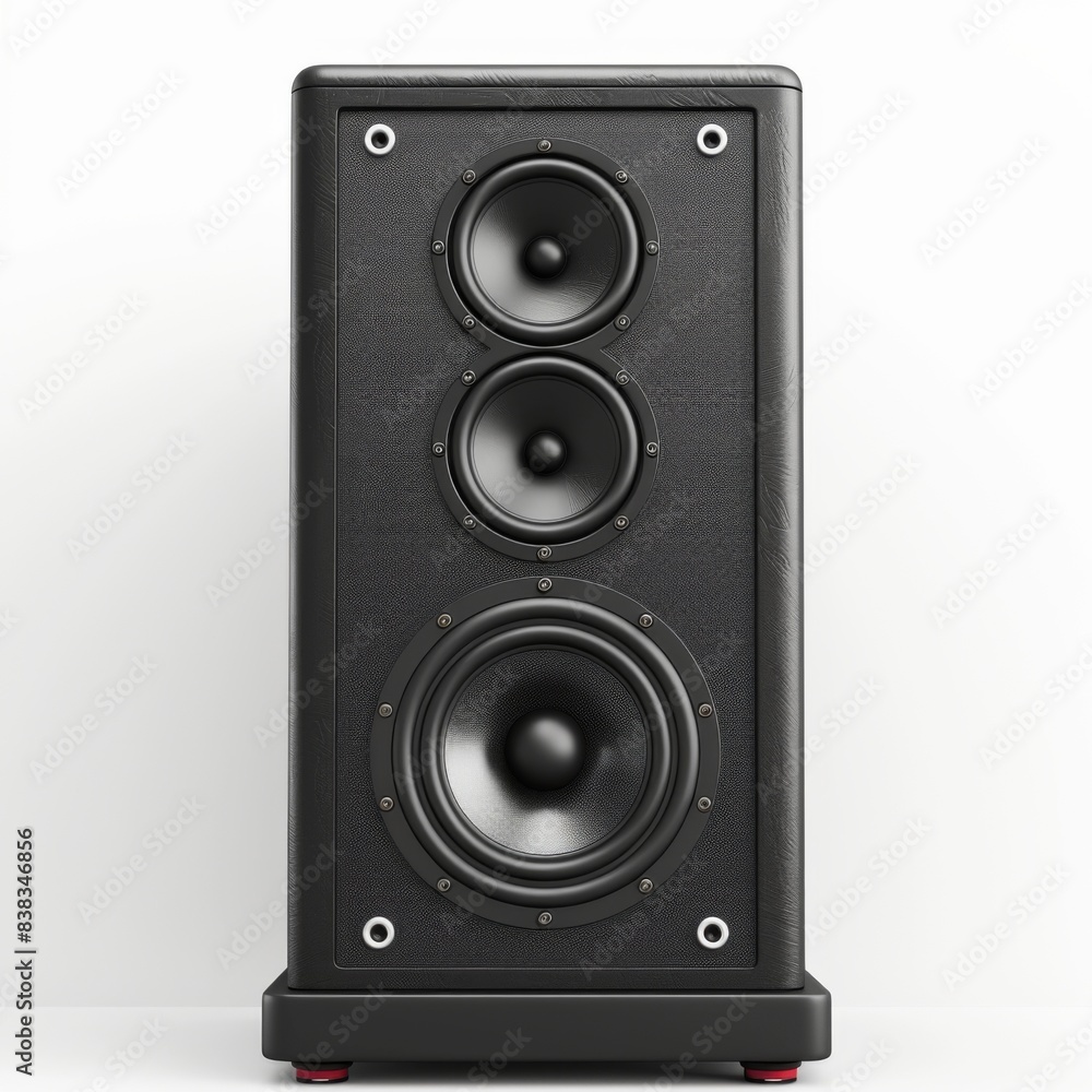 High-Quality Speaker System on White Background for Music and Audio Concept High-Quality Speaker System on White Background for Music and Audio Concept