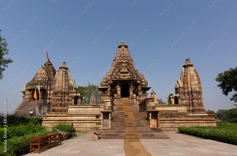 Fototapeta premium Front view of Lakshmi Temple in the Khajuraho temple complex, India