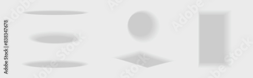 Shade and Shadow Grey Fall Effect Vector Set
