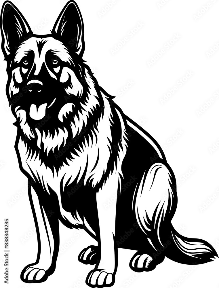 Obraz premium German shepherd illustration