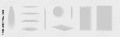 Shade and Shadow Grey Fall Effect Vector Set