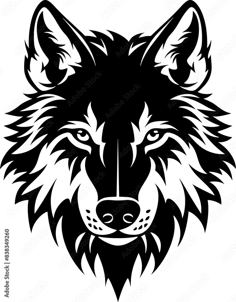 Fototapeta premium head wolf illustration