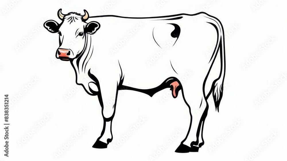 cow cartoon isolated on white cow cartoon isolated on white