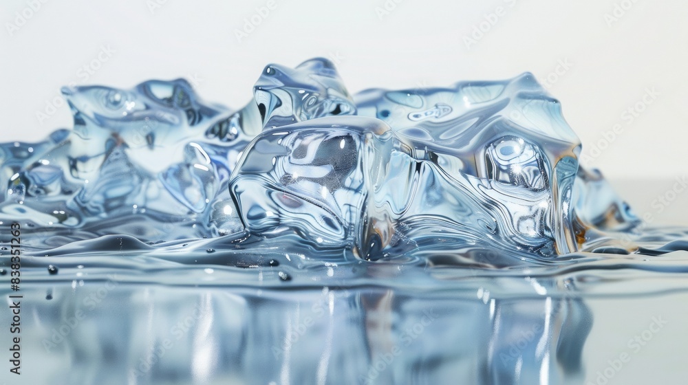 Ice dissolving in water. Ice dissolving in water.