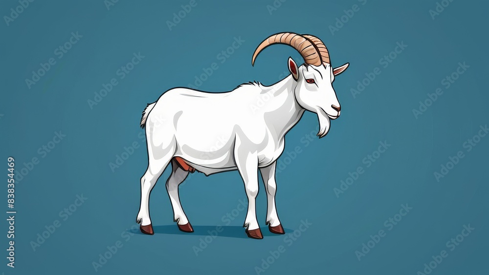 goat isolated on white