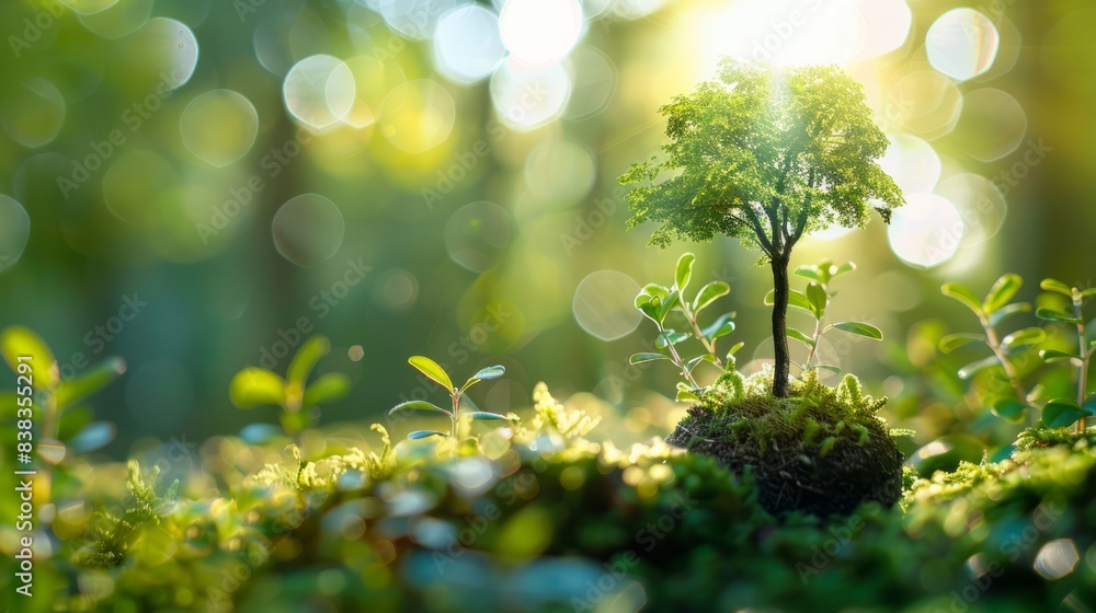 CO2 emission reduction concept, clean and friendly environment without carbon dioxide emissions. Planting trees to reduce CO2 emissions, environmental protection concept CO2 emission reduction concept, clean and friendly environment without carbon dioxide emissions. Planting trees to reduce CO2 emissions, environmental protection concept