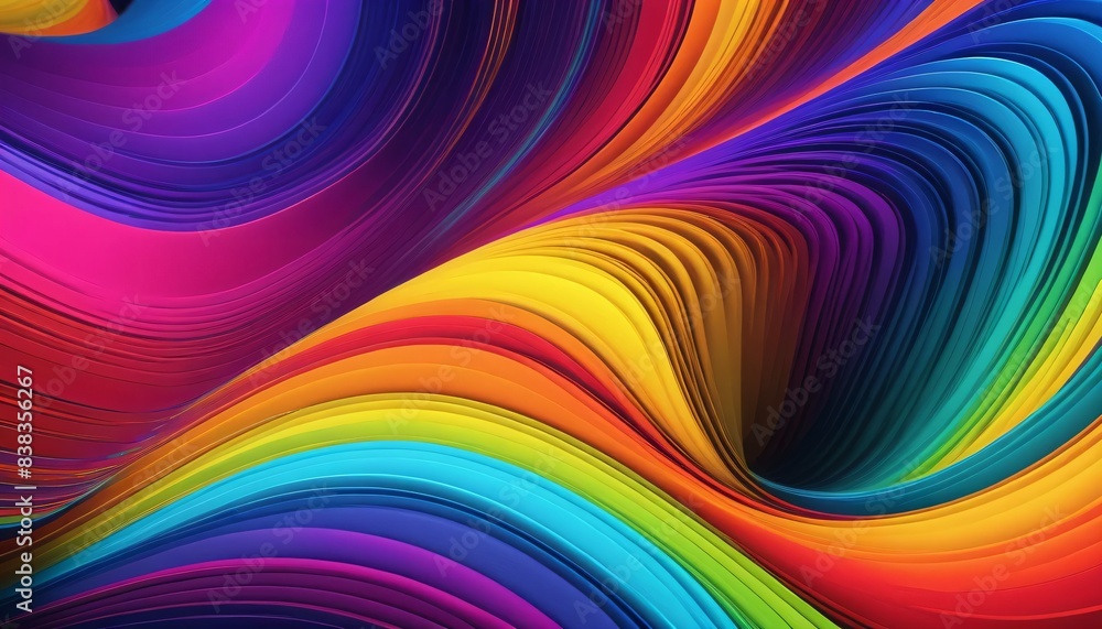 Naklejka premium Colorful abstract simulated annealing style