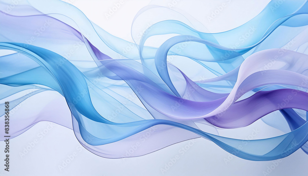 Abstract design of flowing wavy lines in blue and purple ribbons fabric aesthetic continuous lines movements smooth effect. Abstract design of flowing wavy lines in blue and purple ribbons fabric aesthetic continuous lines movements smooth effect.