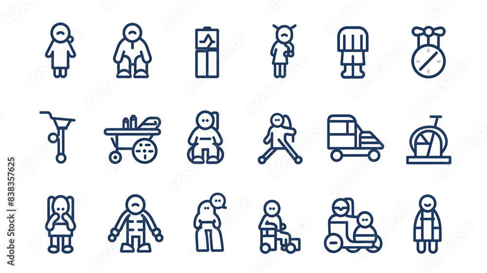 Line icons about elderly. Contains such icons as nursing home, insurances, medical assistance and more. Editable vector stroke. 512x512 Pixel Perfect in transparent background. Line icons about elderly. Contains such icons as nursing home, insurances, medical assistance and more. Editable vector stroke. 512x512 Pixel Perfect in transparent background.