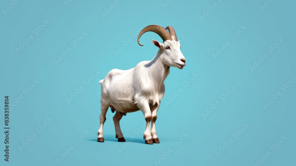 Fototapeta premium mountain goat on the rock