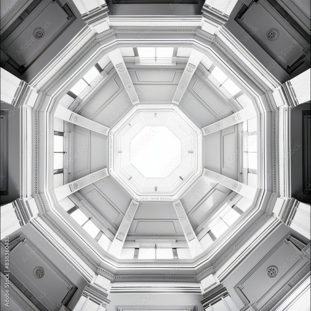 Obraz premium Octagon with a white background