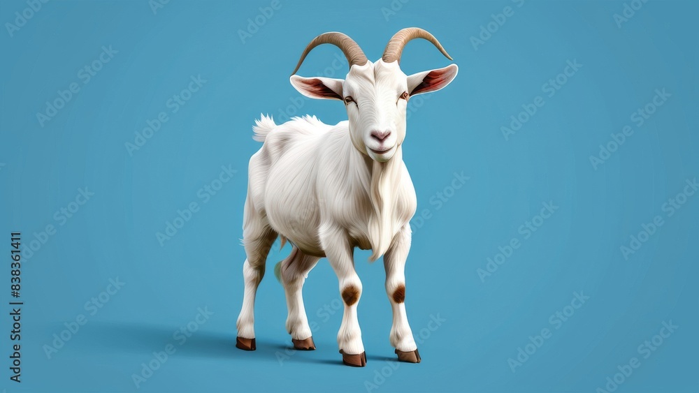 Obraz premium goat on a white background