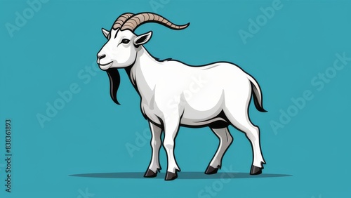goat on a white background © Iqbaal