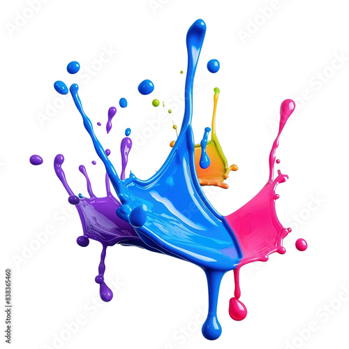 paint splashes on white