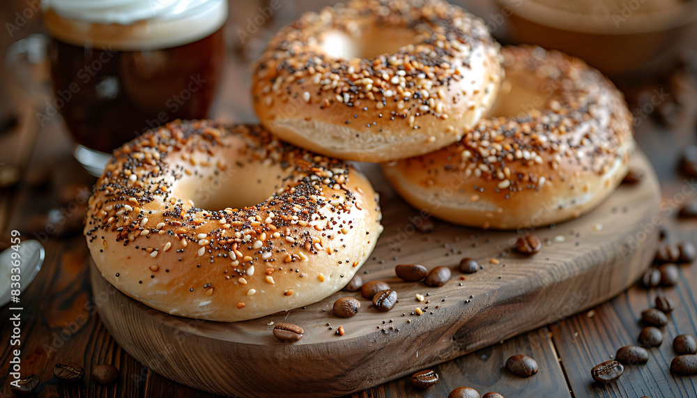 bagels with poppy seeds