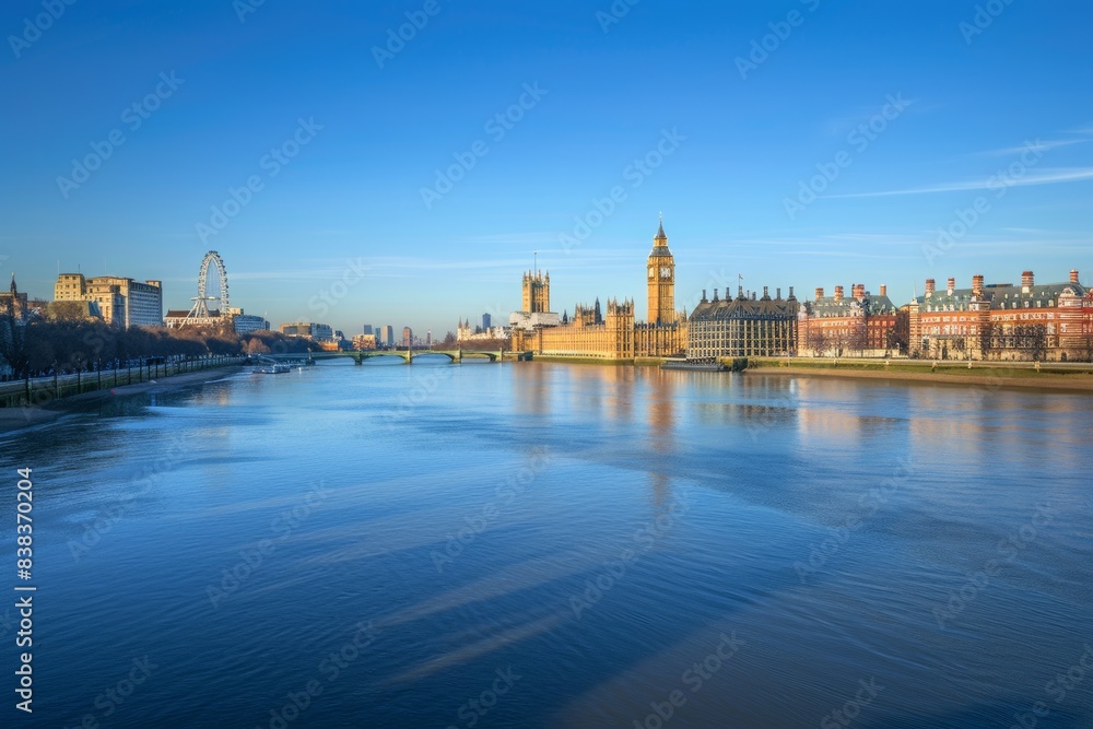 Fototapeta premium City of thames, breathtaking perspectives of london's riverside