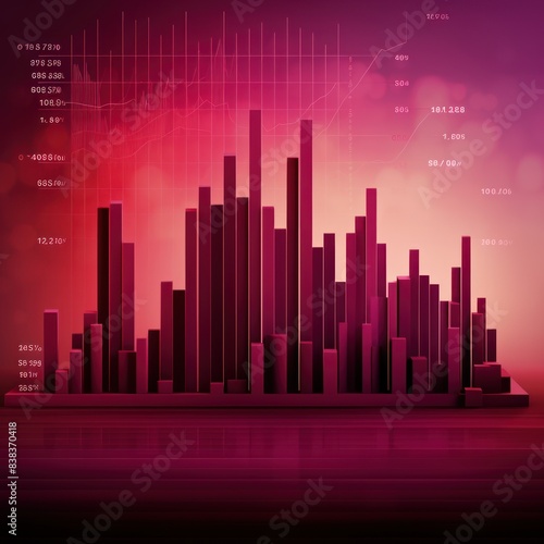 Abstract statistics chart wallpaper background illustration data visualization graph trend analysis line report charting tool statistical stock market growth company