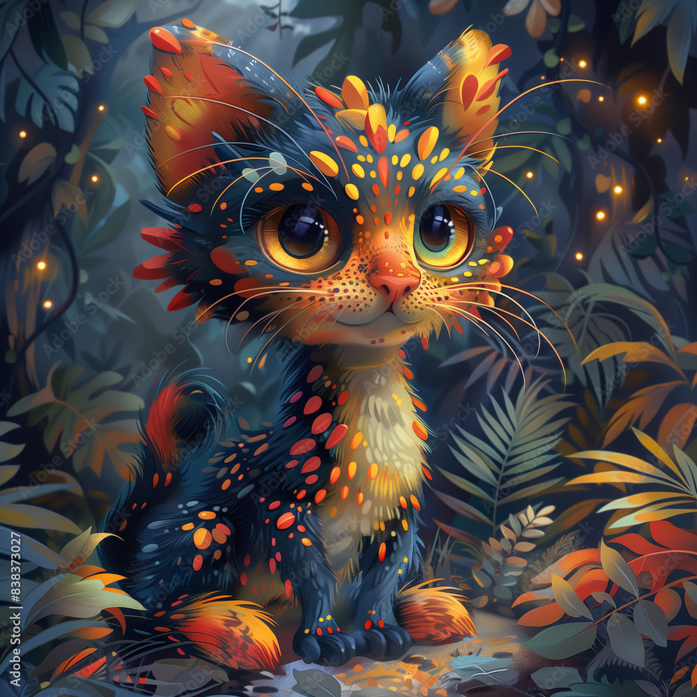 Whimsical Fantasy Cats in Enchanted Settings Whimsical Fantasy Cats in Enchanted Settings