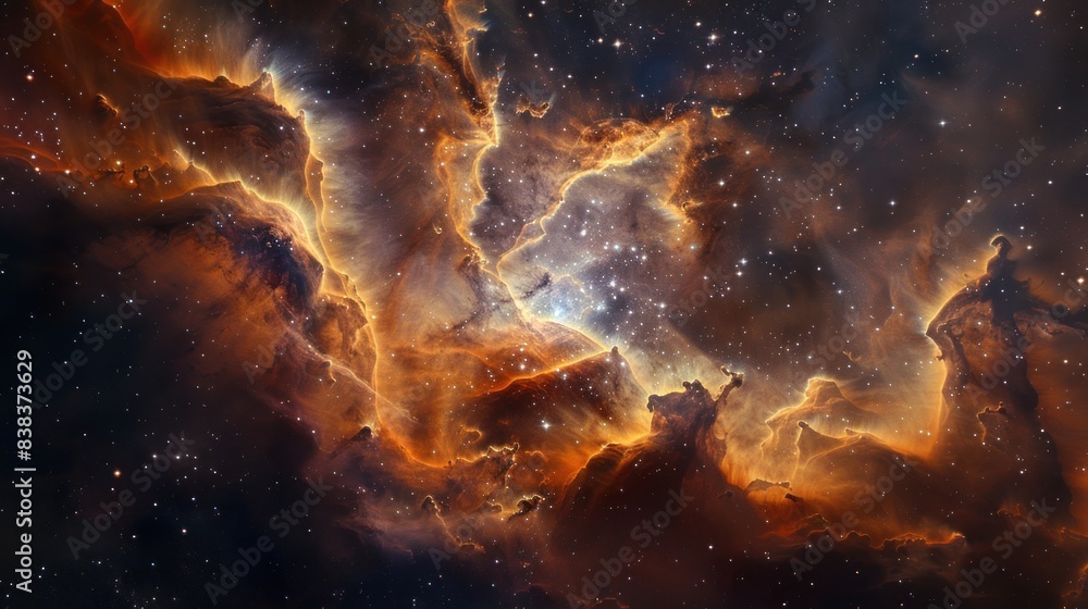 A beautiful space nebula with vibrant colors A beautiful space nebula with vibrant colors