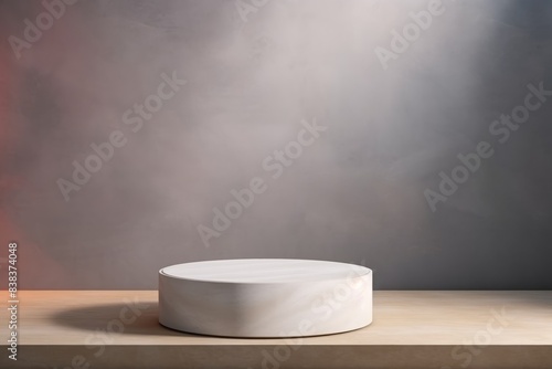 empty grey concrete podium 