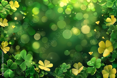 Charming backdrop for St. Patrick's Day. Banner and background, Generative AI.