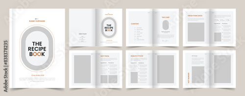 Cookbook Layout, Recipe Book Template, Brochure Design
