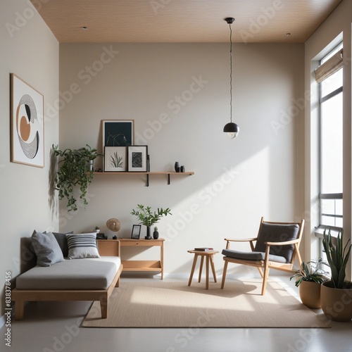 Wallpaper Mural modern living room interior design Torontodigital.ca