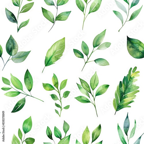 Watercolor Floral Pattern for Spring Designs Generative AI
