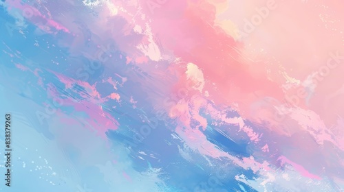 Dreamy abstract background in soft pastel tones with brushstrokes