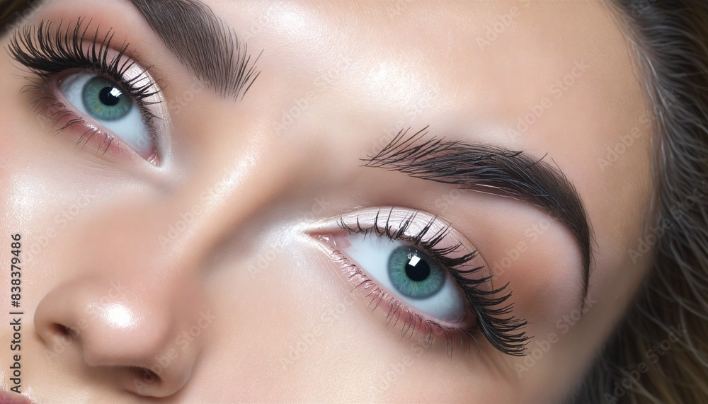 Fototapeta premium close up of female eye - nose part