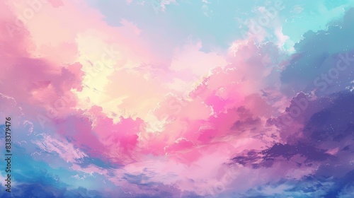 Soft pastel abstract background with delicate brushstroke textures