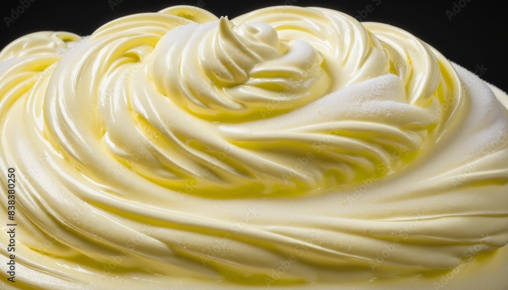 Yellow whipped cream, macro Yellow whipped cream, macro