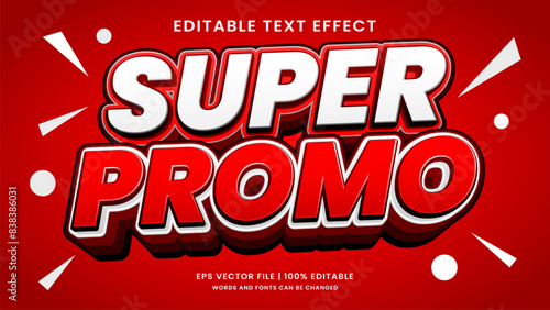 Super promo sale 3d editable text effect