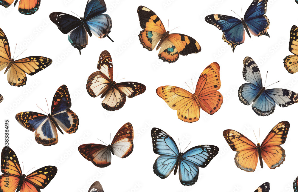Seamless butterfly pattern Cut-outs PNG Elements Seamless butterfly pattern Cut-outs PNG Elements