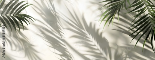 Elegant Palm Shadows on Light Gray Background  Simple and Stylish Aesthetic