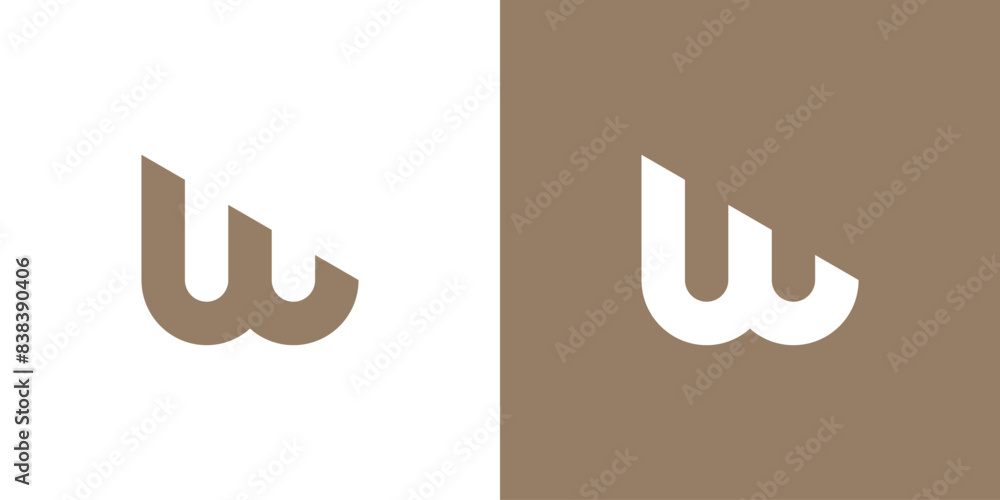Obraz premium Letter W logo design with creative concept. Premium Vector