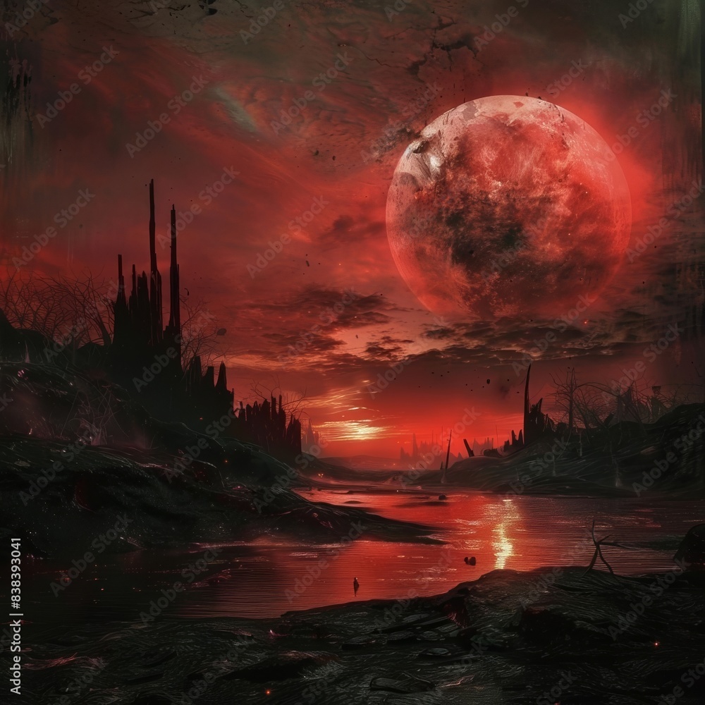 Eerie Contract with a Bloodred Sky Eerie Contract with a Bloodred Sky