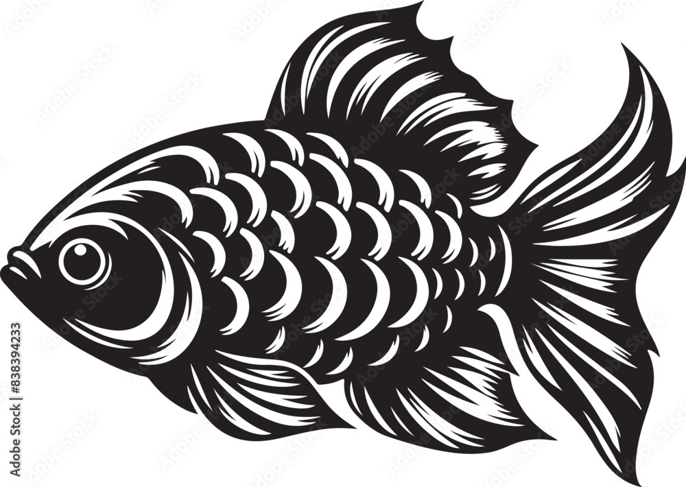 Obraz premium black and white fishes