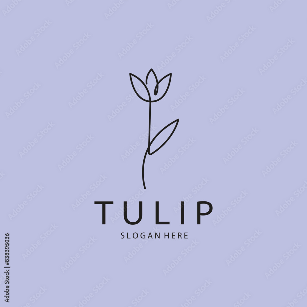 tulip line art vector icon logo minimalistic simple illustration design tulip line art vector icon logo minimalistic simple illustration design