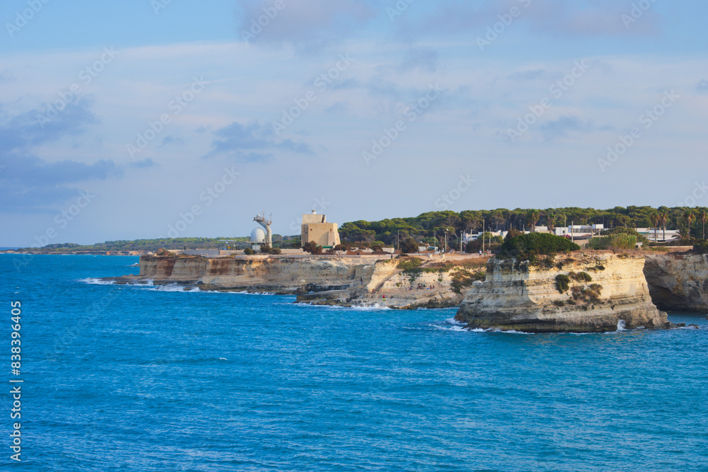 Wonderful seascape with cliffs and rocks at Torre Sant'Andrea, Salento, Italy Wonderful seascape with cliffs and rocks at Torre Sant'Andrea, Salento, Italy