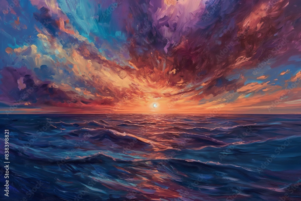 Obraz premium the sky as it transitions through a spectrum of colors