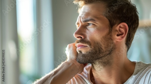 Wallpaper Mural Stylish Man with Itchy Skin Generative AI Torontodigital.ca