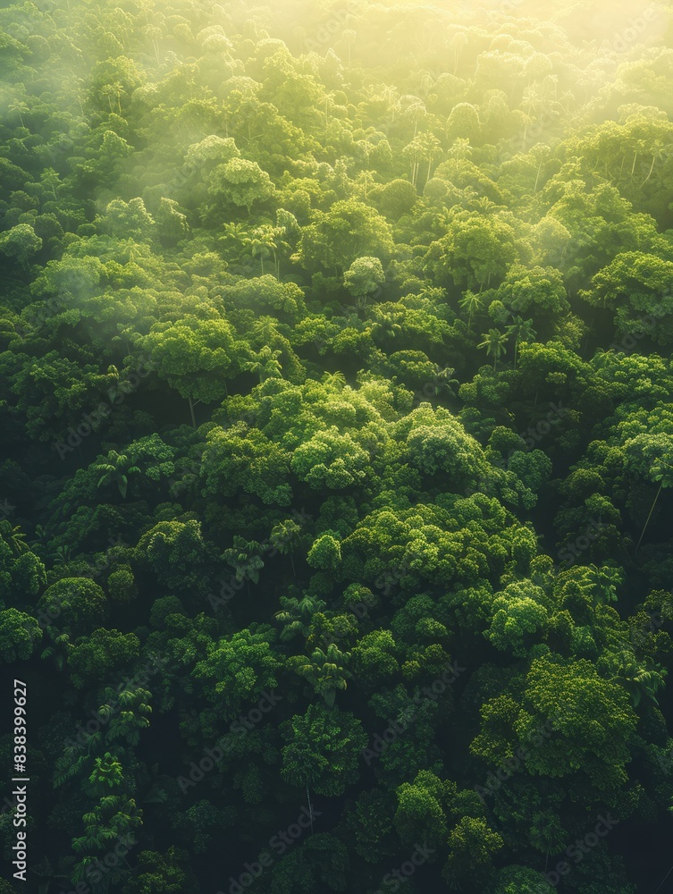 AI Generated. AI Generative. Beautiful green amazon forest landscape at sunset sunrise. Adventure explore air dron view vibe. Graphic Art hyper realistic AI Generated. AI Generative. Beautiful green amazon forest landscape at sunset sunrise. Adventure explore air dron view vibe. Graphic Art hyper realistic