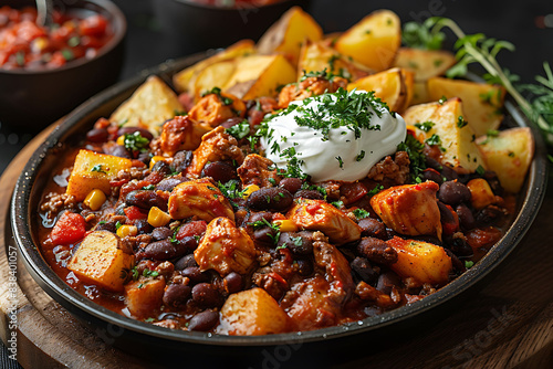 stew with potatoes and vegetables