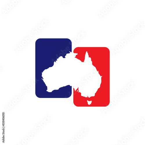 Australia map Logo can be used for logo, icon, sign, and etc